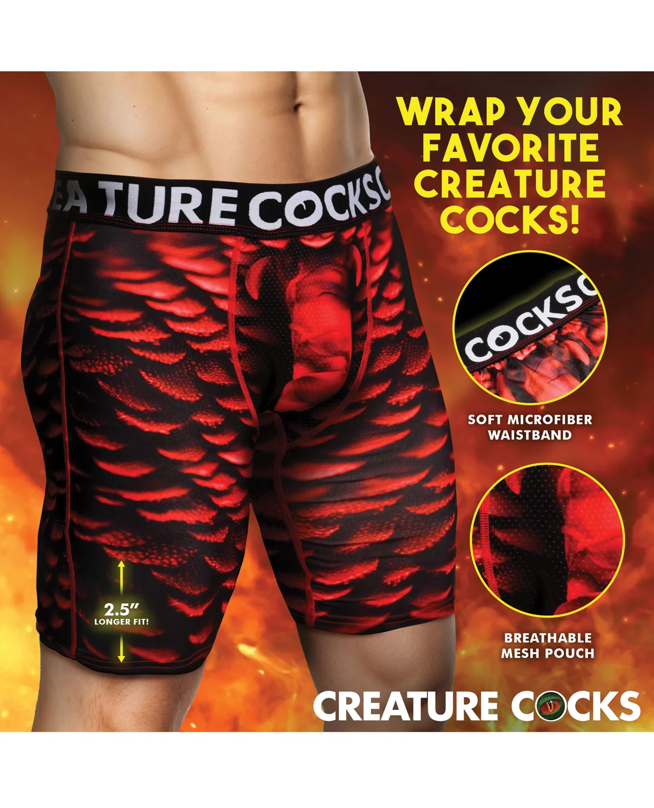 Creature Cocks - Creature Wear Horny Devil Demon Boxer Shorts - XL - Image 4