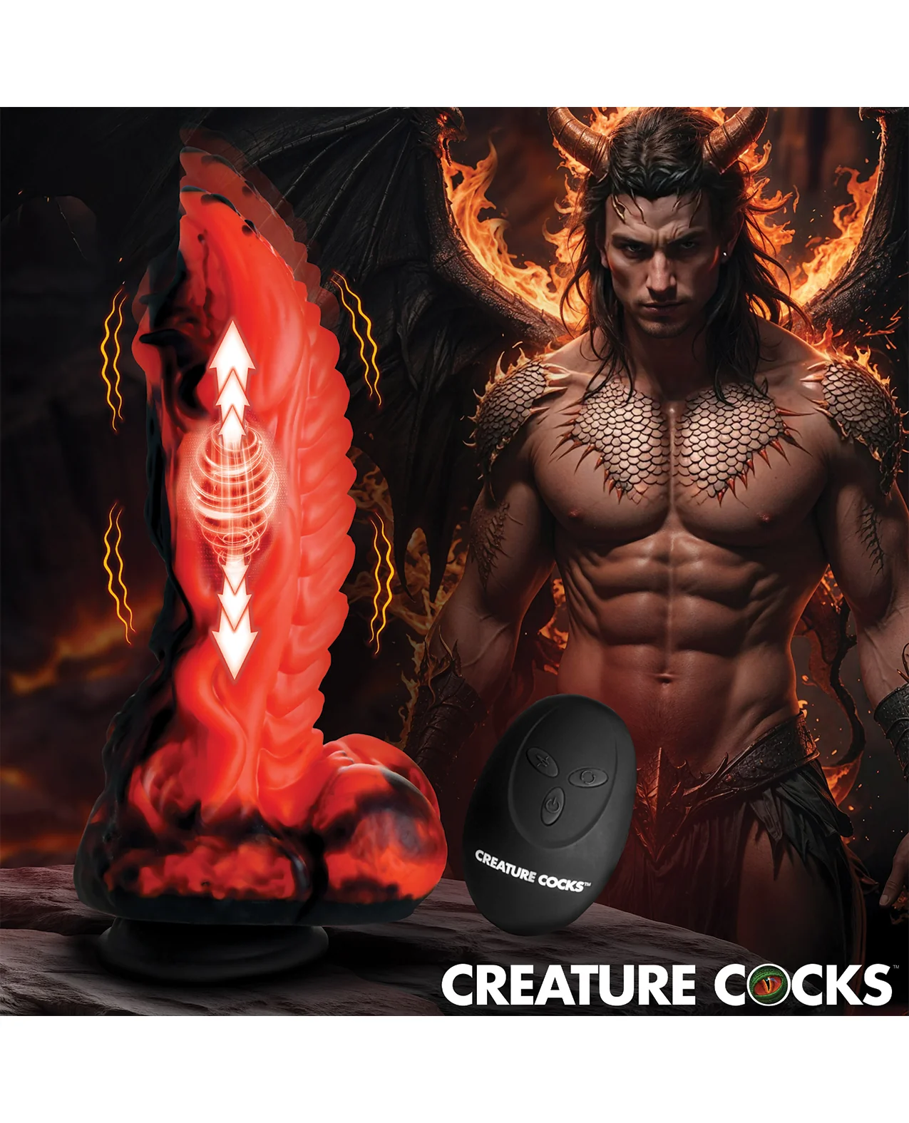 Creature Cocks Dragon Thrust Thrusting & Vibrating Silicone Dildo - Image 4