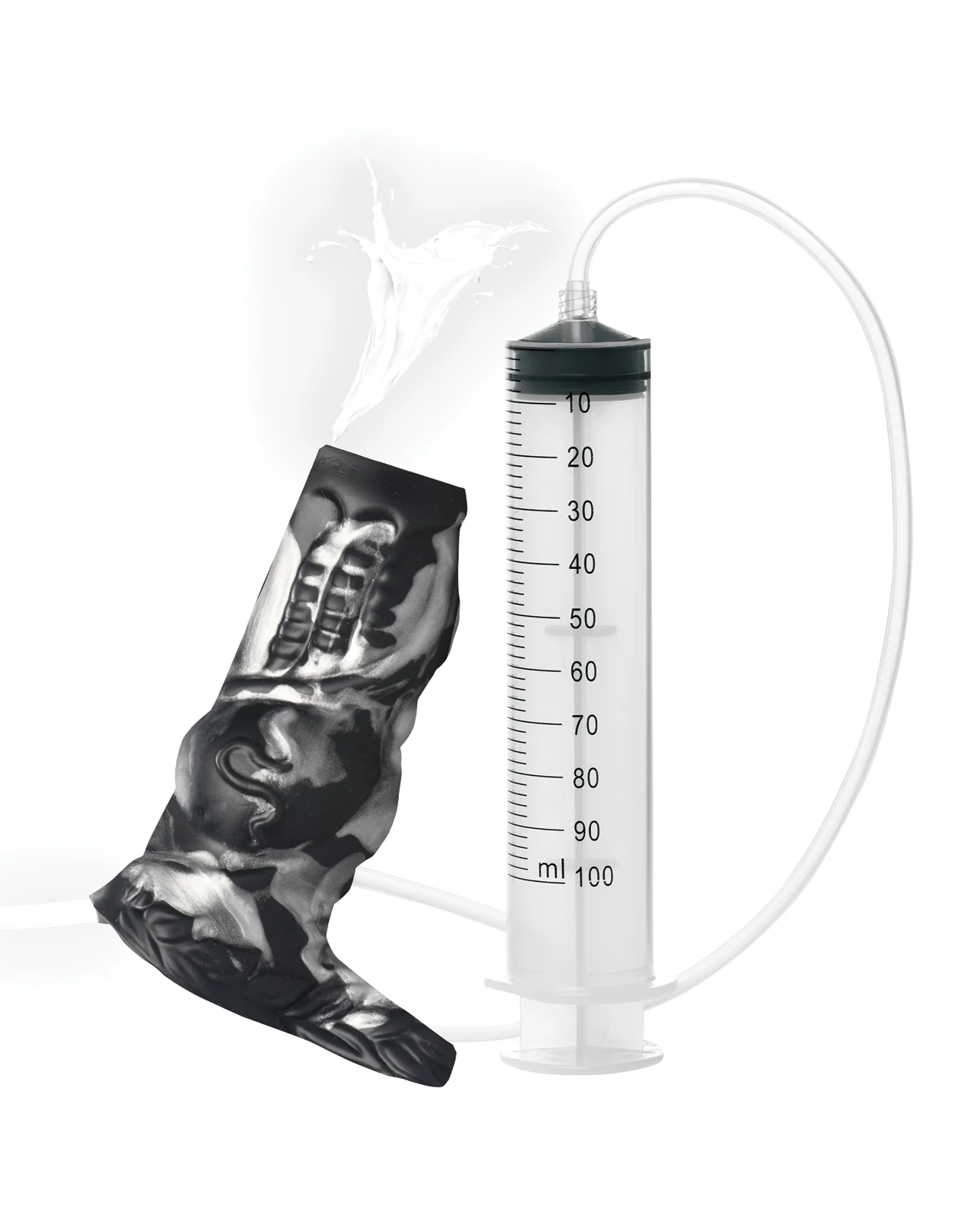 Creature Cocks Night Prowler Squirting Silicone Penis Enhancer - Silver - Image 2