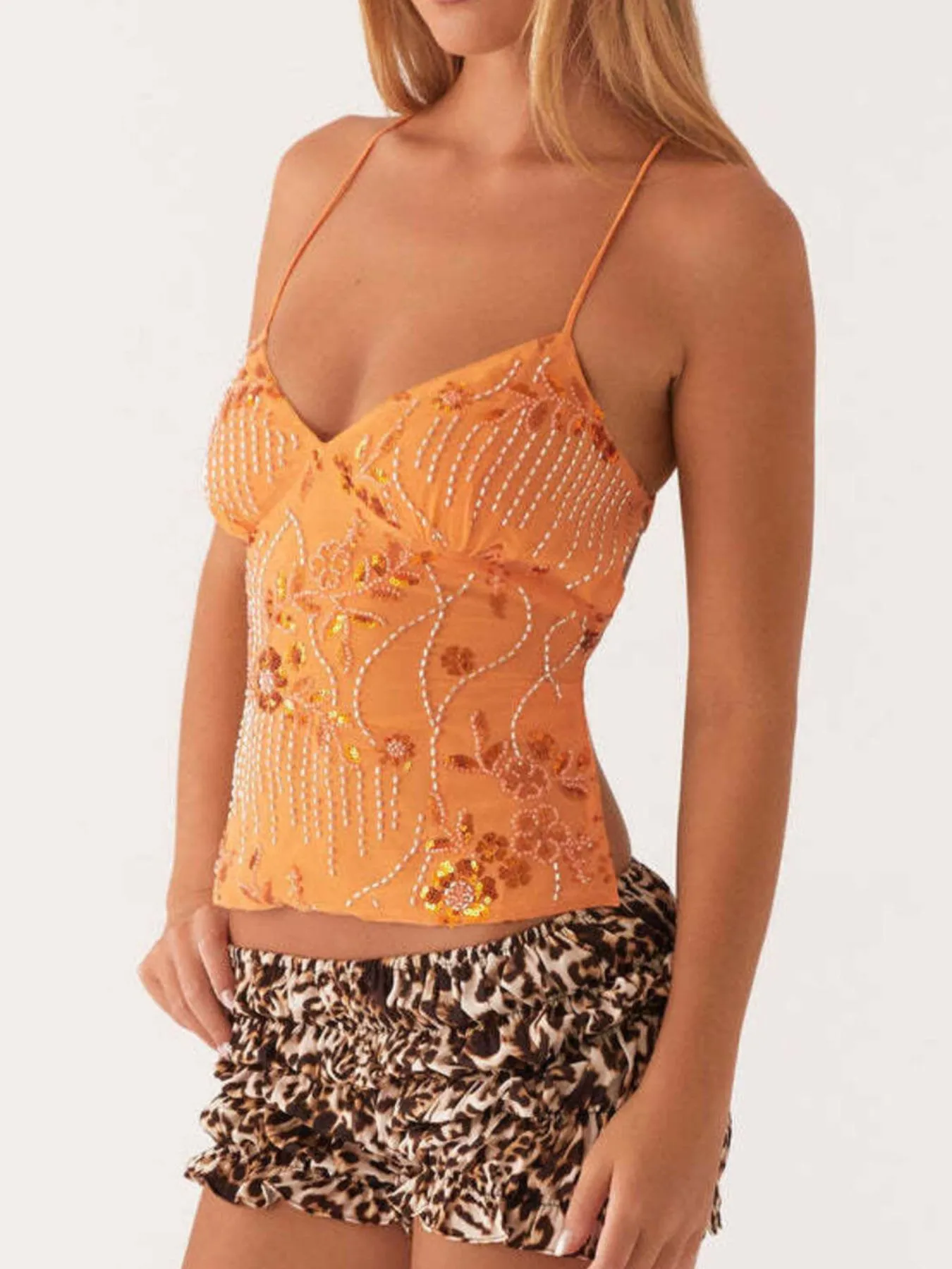 Crisscross Back V-Neck Cami - Image 14