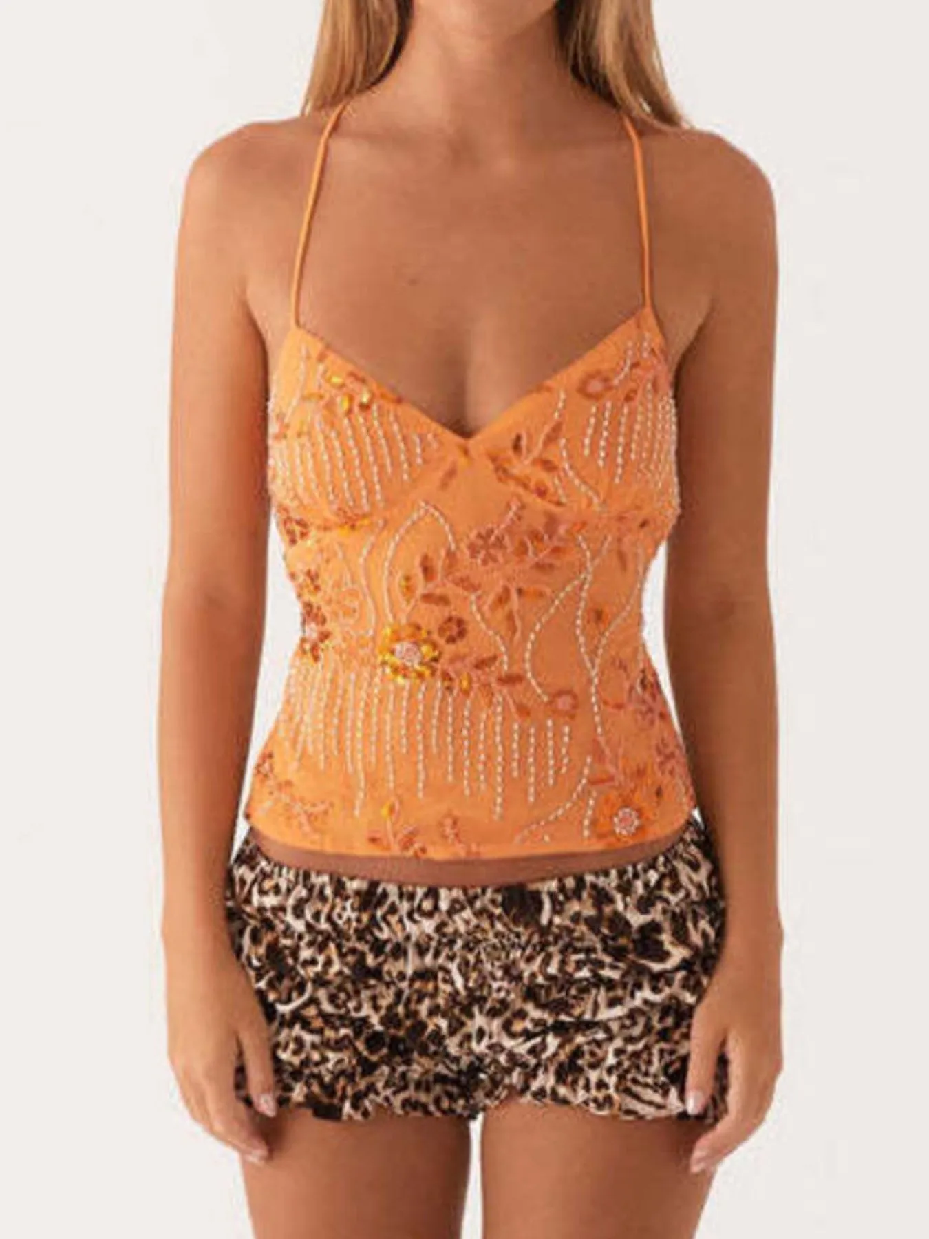 Crisscross Back V-Neck Cami - Image 16