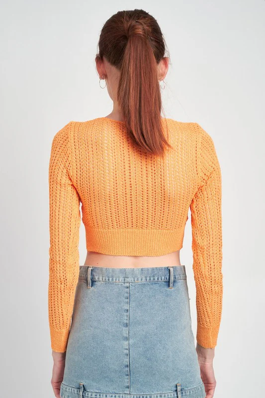 CROCHET CROPPED TOP WITH TWIST FRONT DETAIL - Image 10