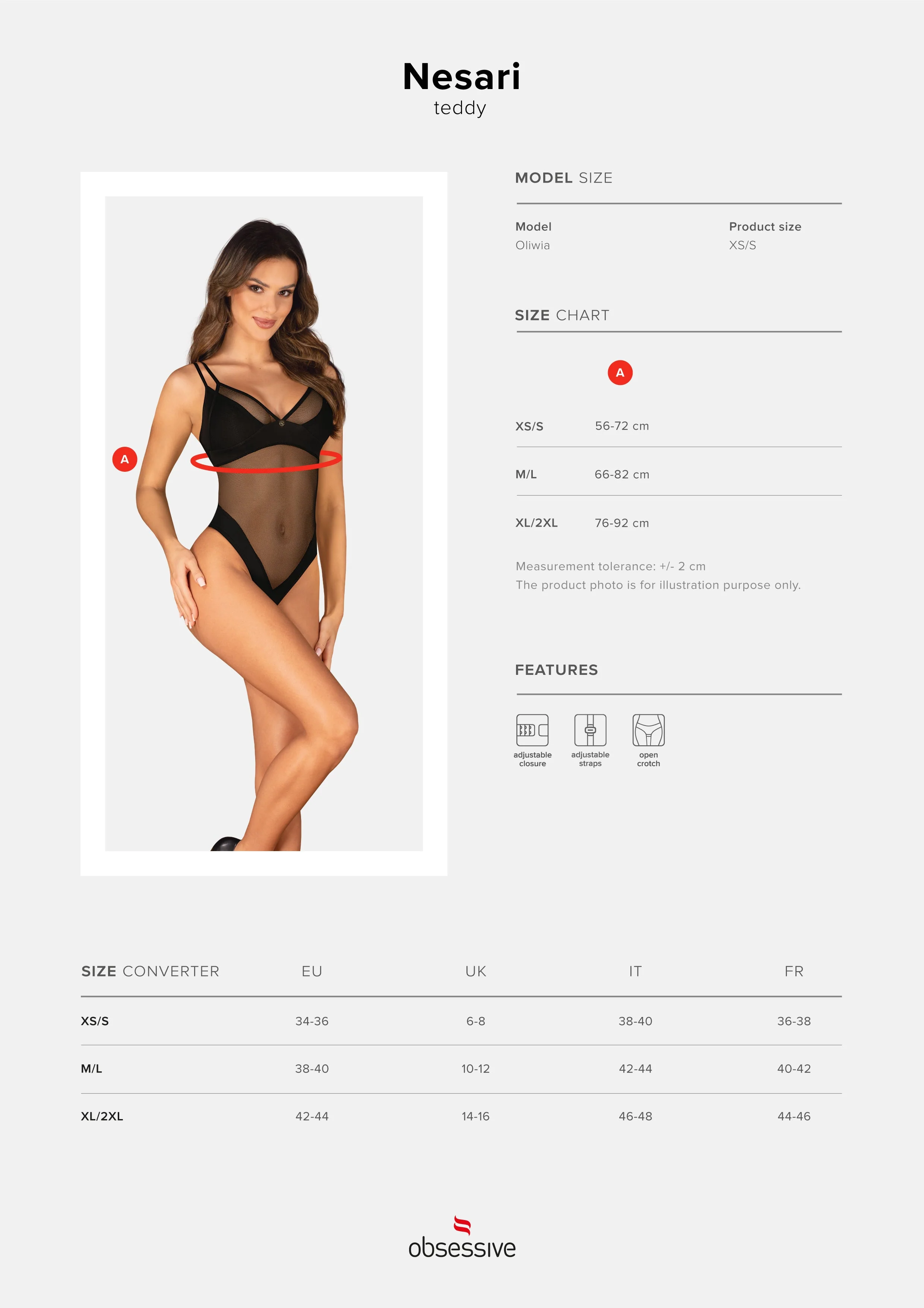 Crotchless Mesh Black Teddy: Obsessive Lingerie Ultimate Allure - Image 5