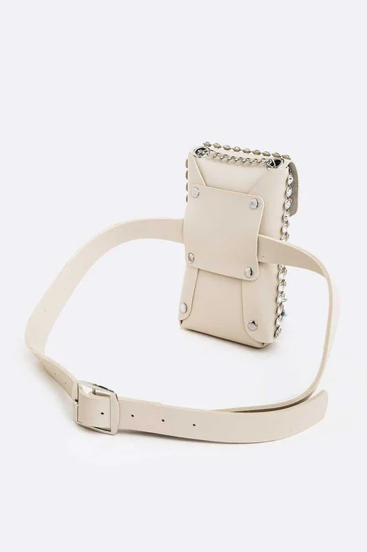 Crystal Studs Cellphone Convertible Bag - Image 6
