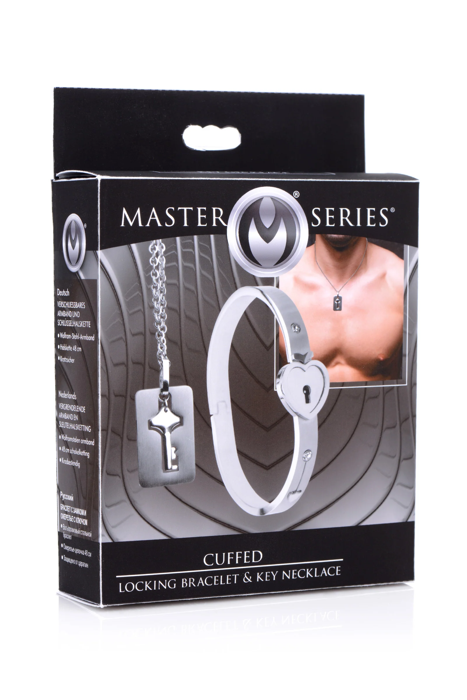Cuffed Locking Bracelet And Key Necklace - Image 3
