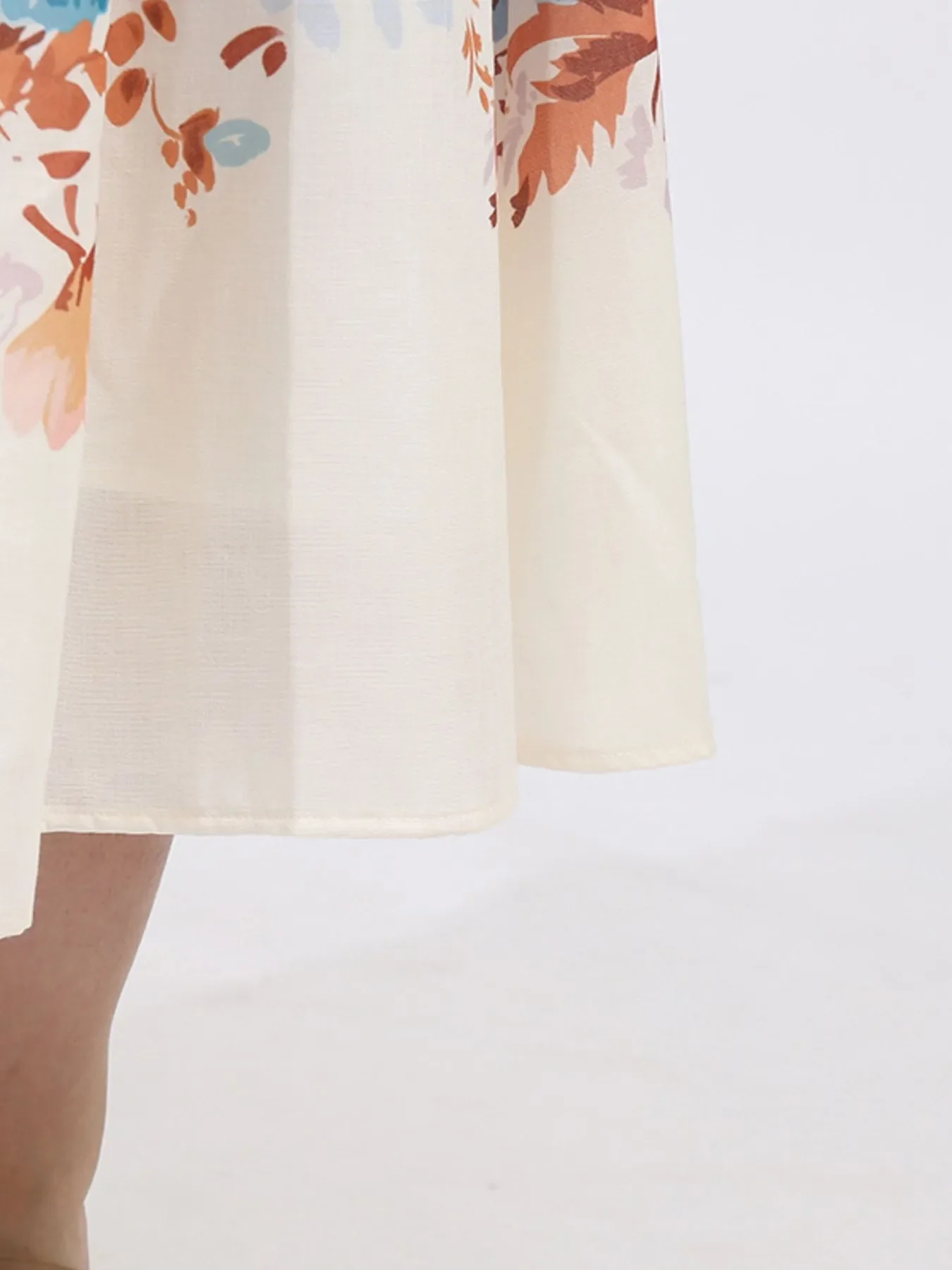 Cutout Back Printed Square Neck Dress - Image 13