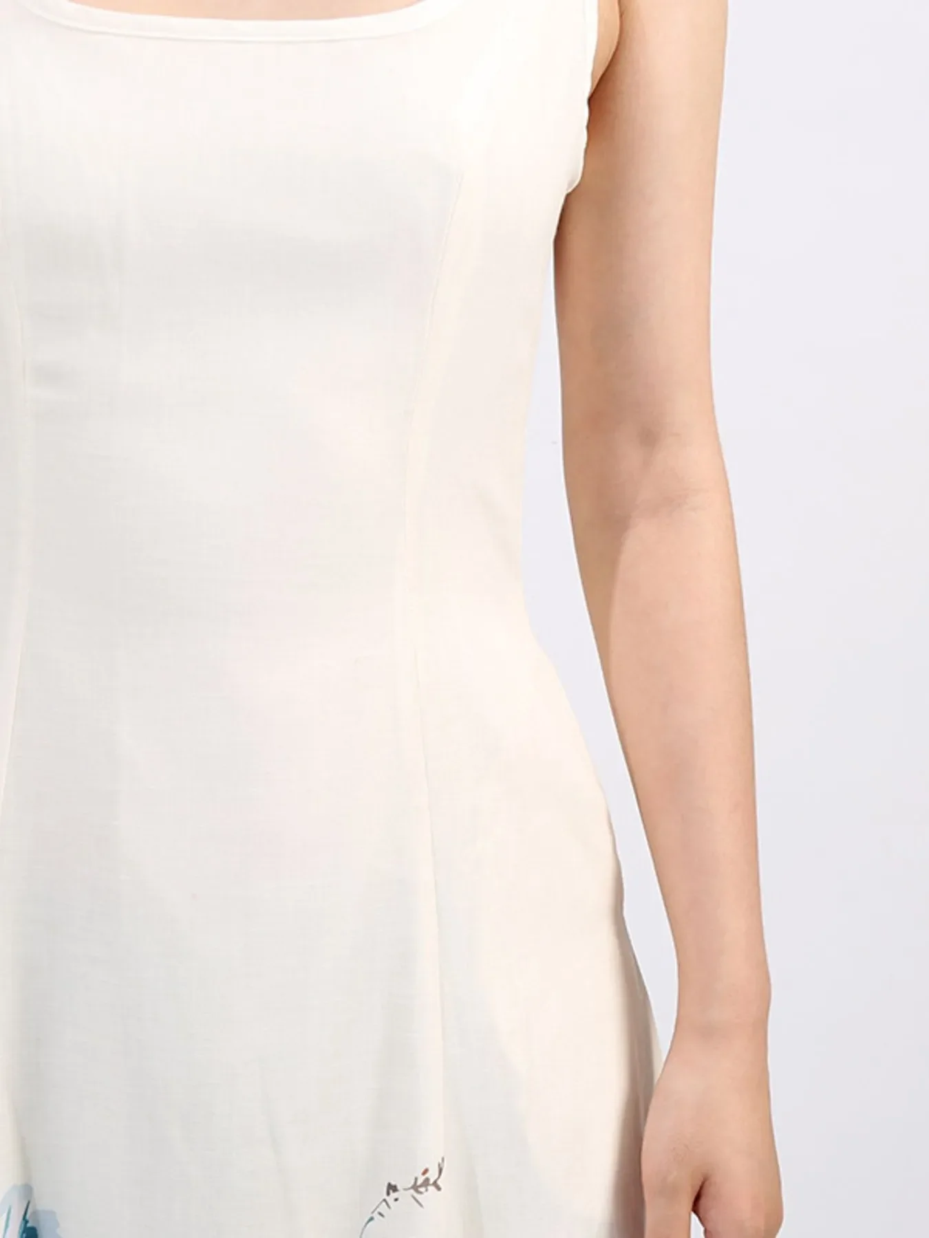 Cutout Back Printed Square Neck Dress - Image 8