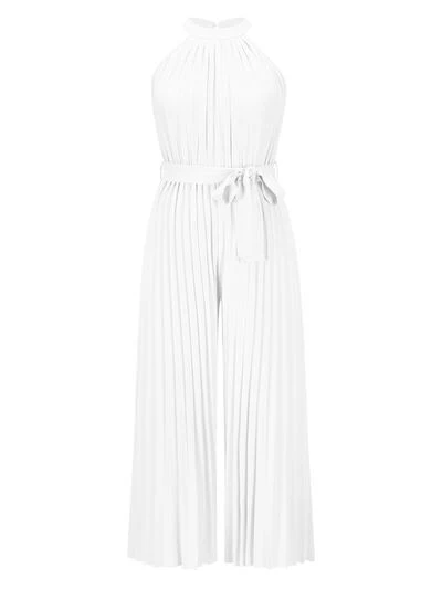 Cutout Tied Pleated Sleeveless Jumpsuit - Image 14
