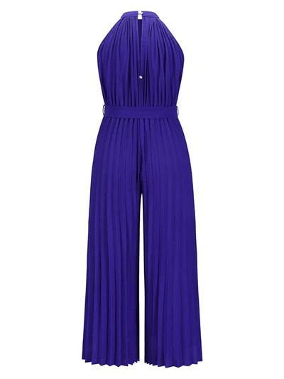 Cutout Tied Pleated Sleeveless Jumpsuit - Image 31