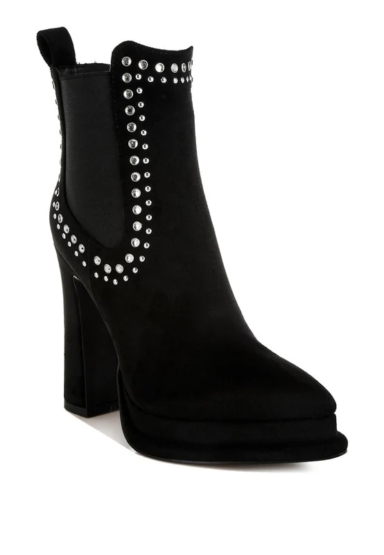 Dalton Studs Embellished High Ankle Boots - Image 6