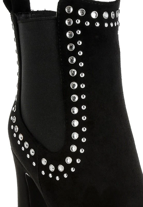 Dalton Studs Embellished High Ankle Boots - Image 7