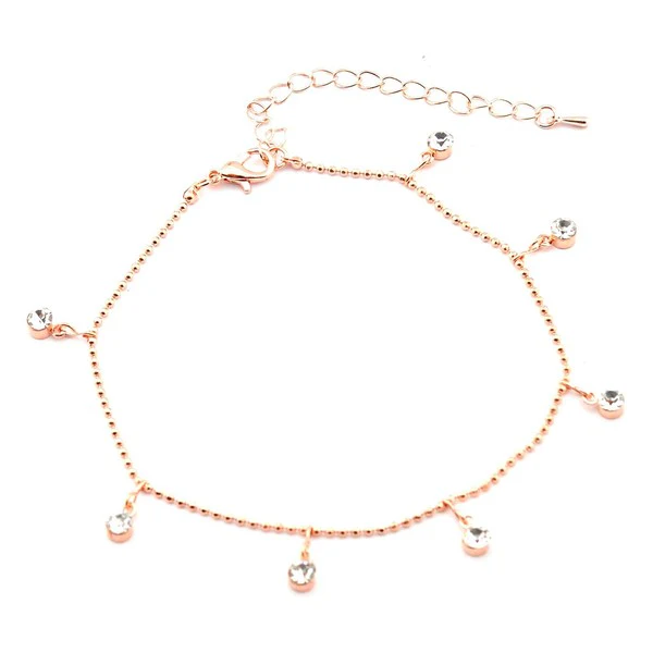 Dangle Crystal Chain Anklet