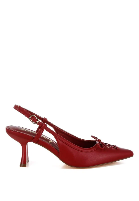 Danvers Kitten Heel Pointy Slingbacks - Image 4
