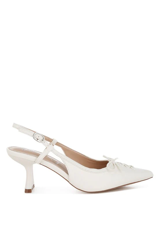 Danvers Kitten Heel Pointy Slingbacks - Image 7