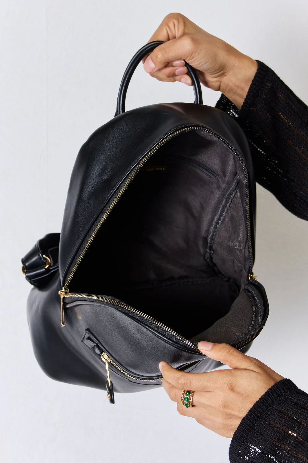 David Jones PU Leather Backpack - Image 7