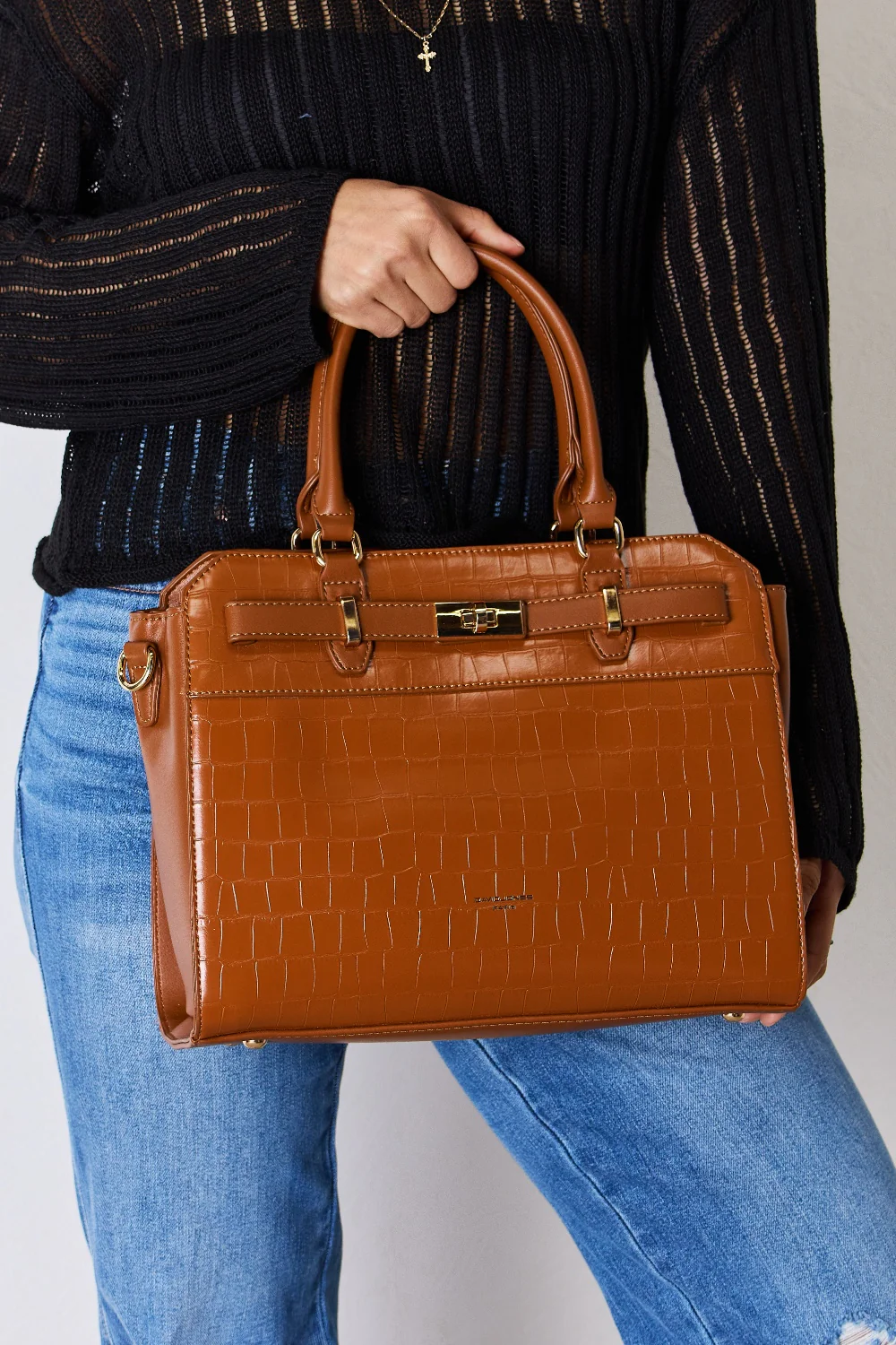 David Jones Texture PU Leather Handbag - Image 14