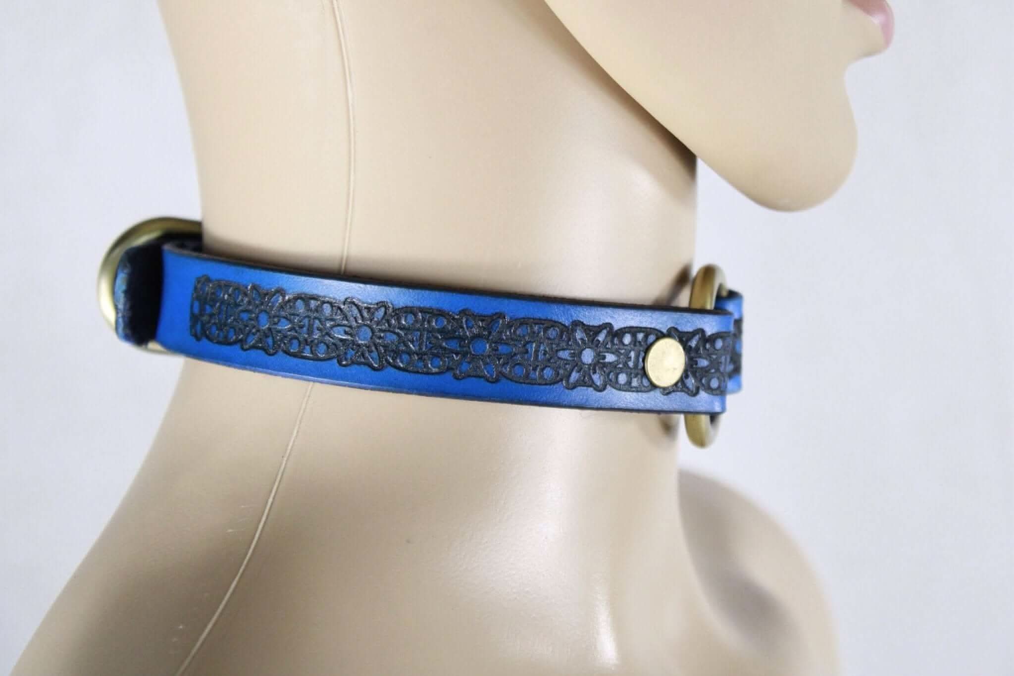 Day Collar Floral Pattern BDSM Collar  Elegant Submissive Daywear - Image 2
