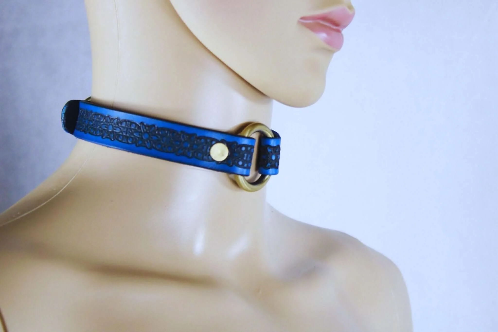 Day Collar Floral Pattern BDSM Collar  Elegant Submissive Daywear - Image 4