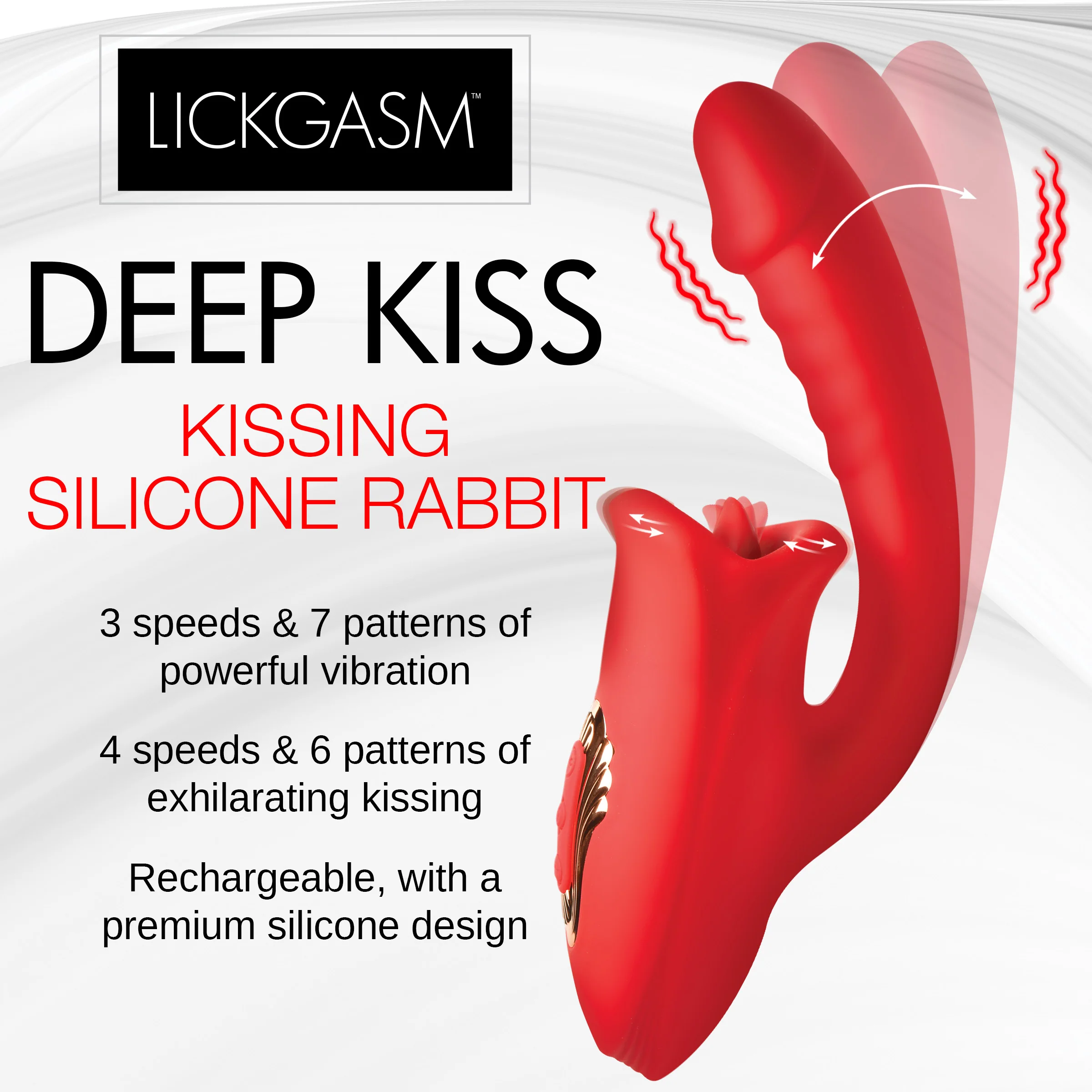 Deep Kiss Silicone Licking Rabbit Vibrator - Image 7