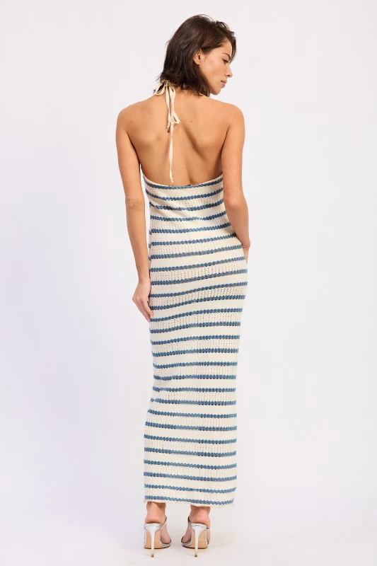 DEEP V HALTER MAXI DRESS - Image 8