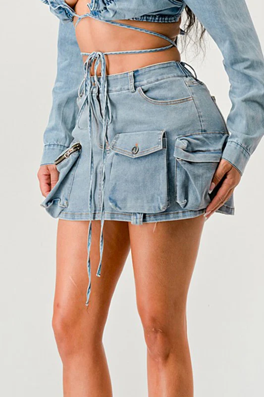 Denim Daze Wrap Skirt - Image 3