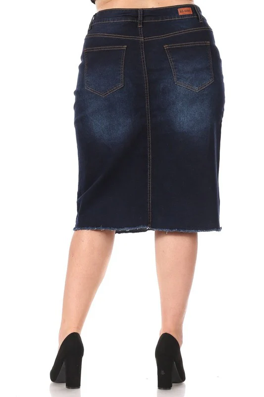 denim skirt plus size - Image 4