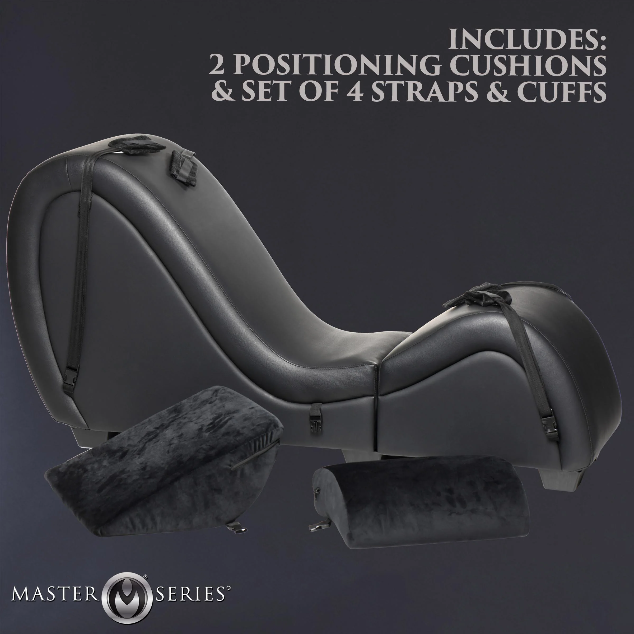 Detachable Kinky Couch Sex Chaise With Love Pillows - Black - Image 12