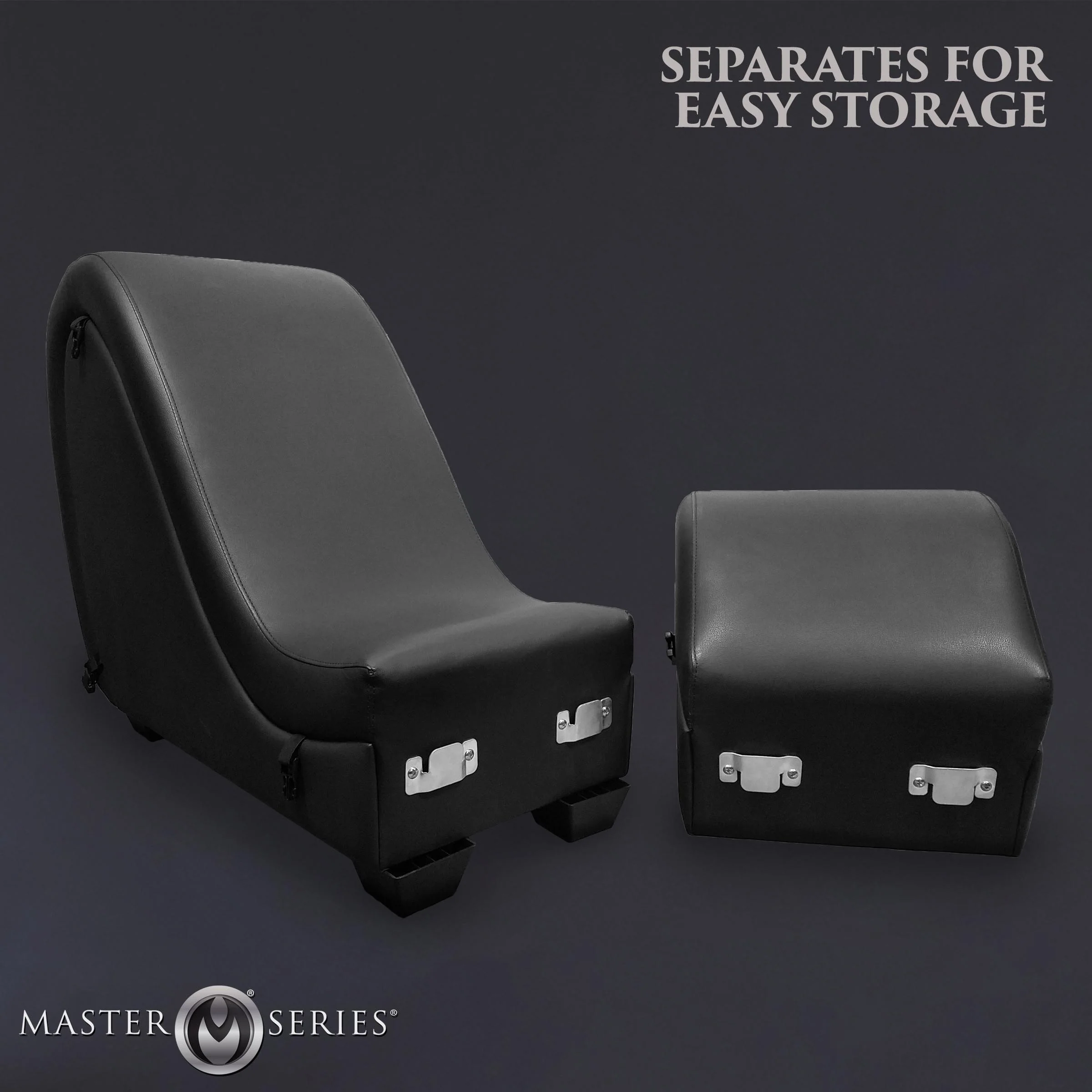 Detachable Kinky Couch Sex Chaise With Love Pillows - Black - Image 13