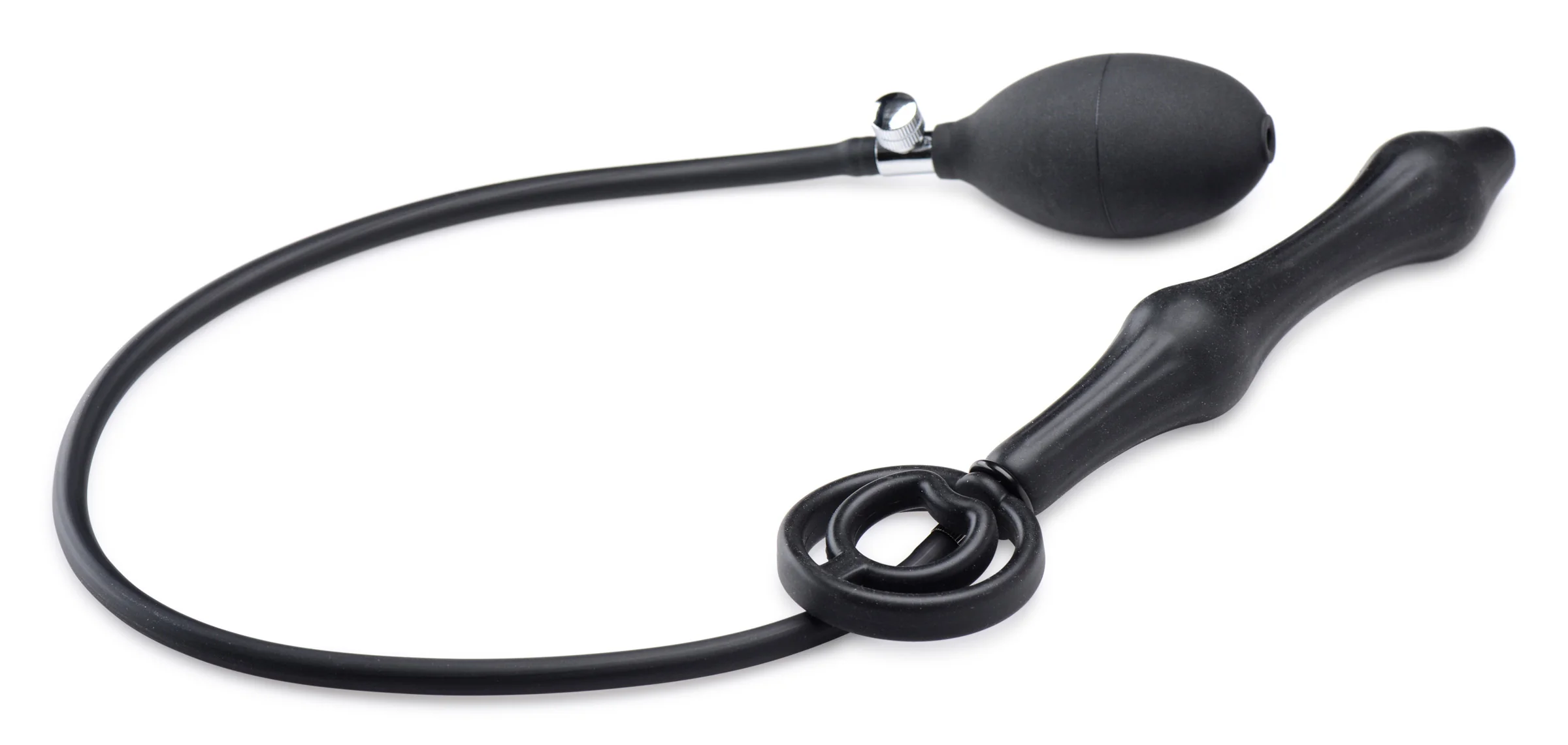 Devils Rattle Inflatable Silicone Anal Plug With Cock And Ball Ring - Image 6