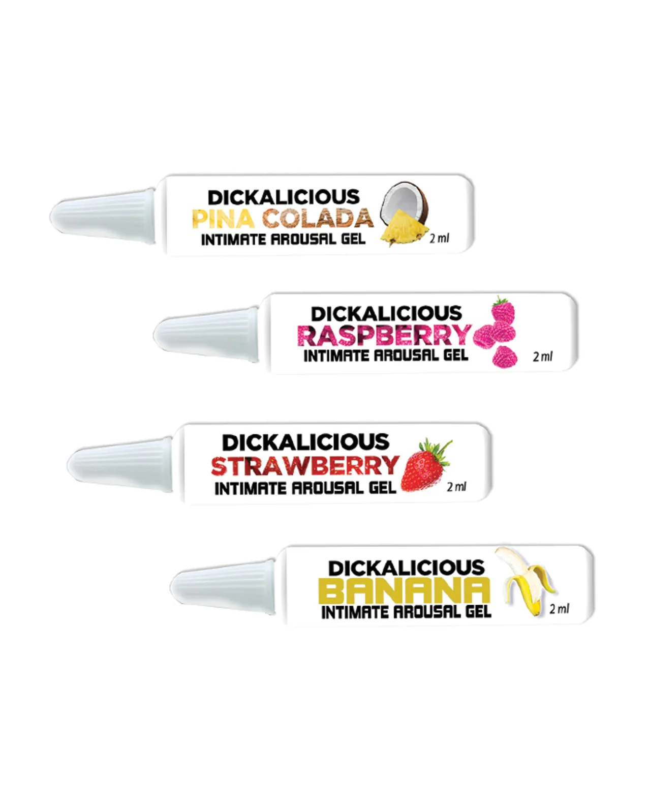 Dickalicious Intimate Arousal 2 ml Tubes Wall Mount - Asst. Flavors Display of 144 - Image 2