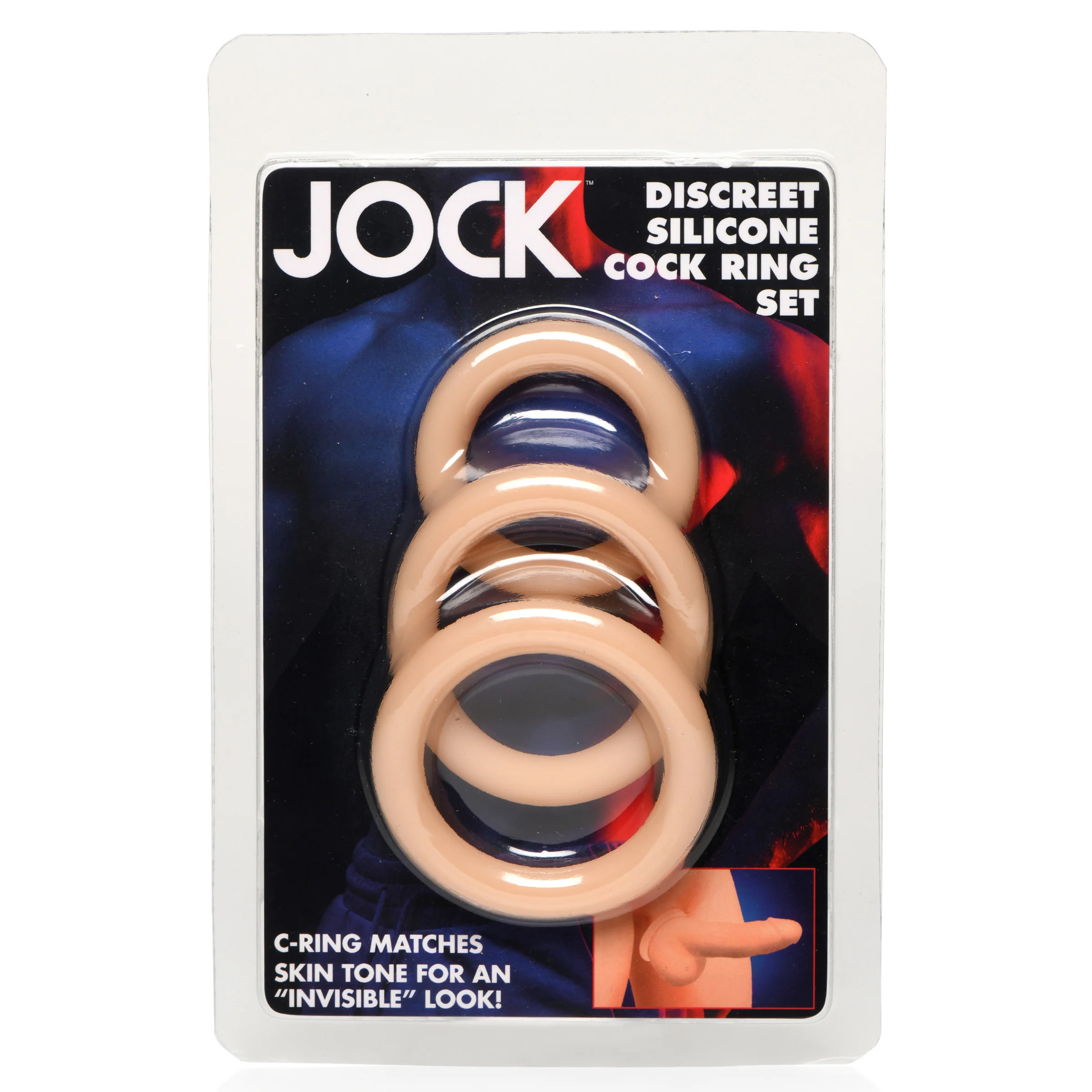 Discreet Silicone Cock Ring Set - Light - Image 5