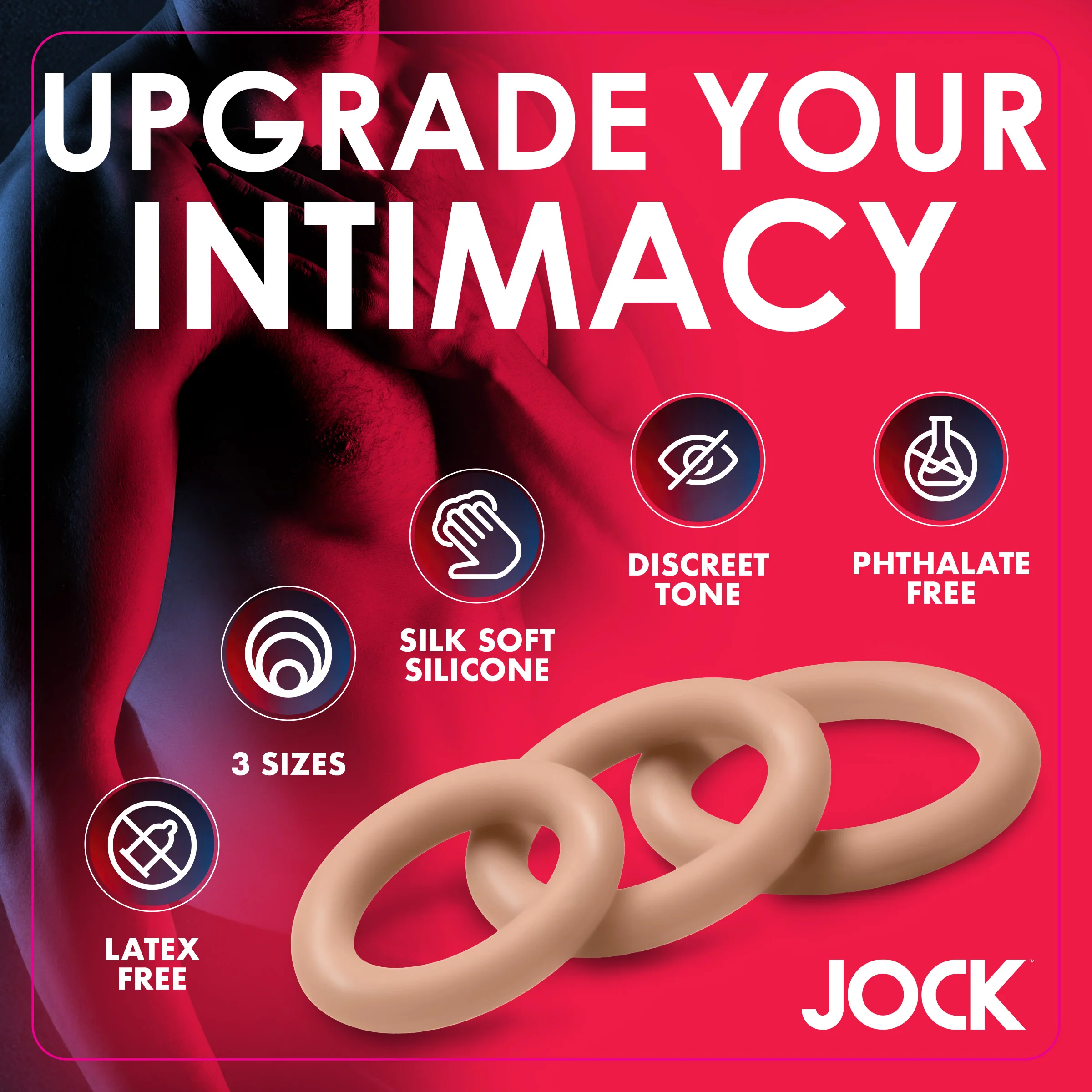 Discreet Silicone Cock Ring Set - Medium - Image 7