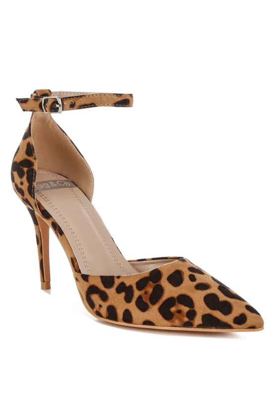 Dolona Leopard Print Stiletto Heel Sandals