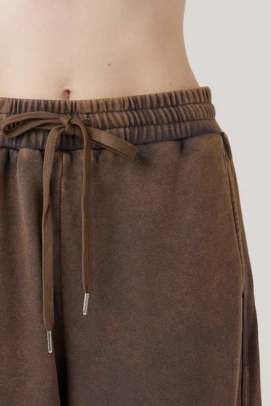 Dolphin Tail Wide Leg Mineral Washed Pants - Image 10