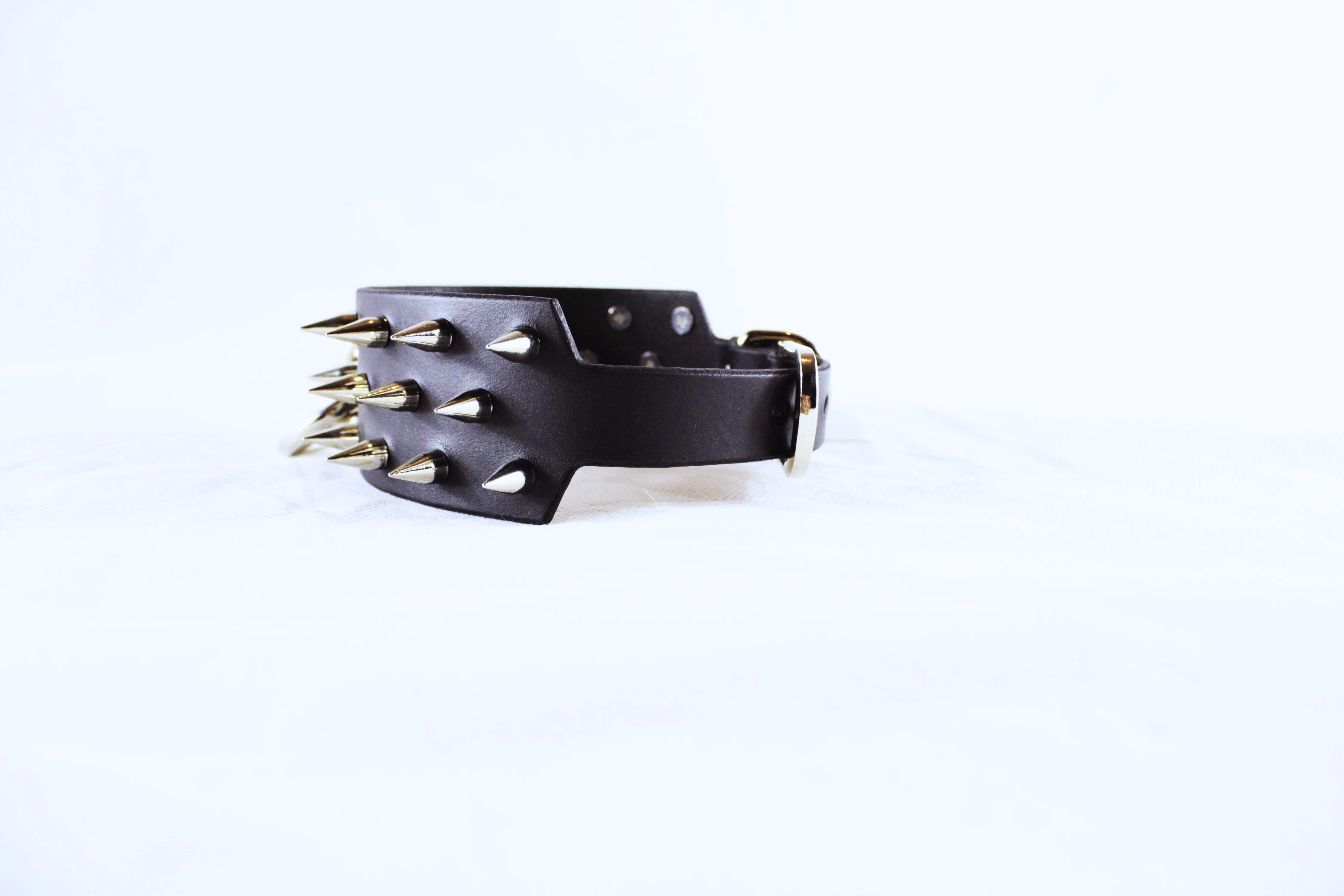 Dominion Leather Collar – Spiked BDSM Posture Collar Choker - Image 5