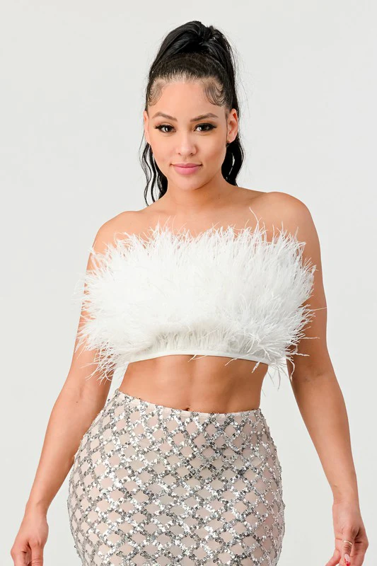 Don't Mess With My Fur Crop Tube Top - Image 2