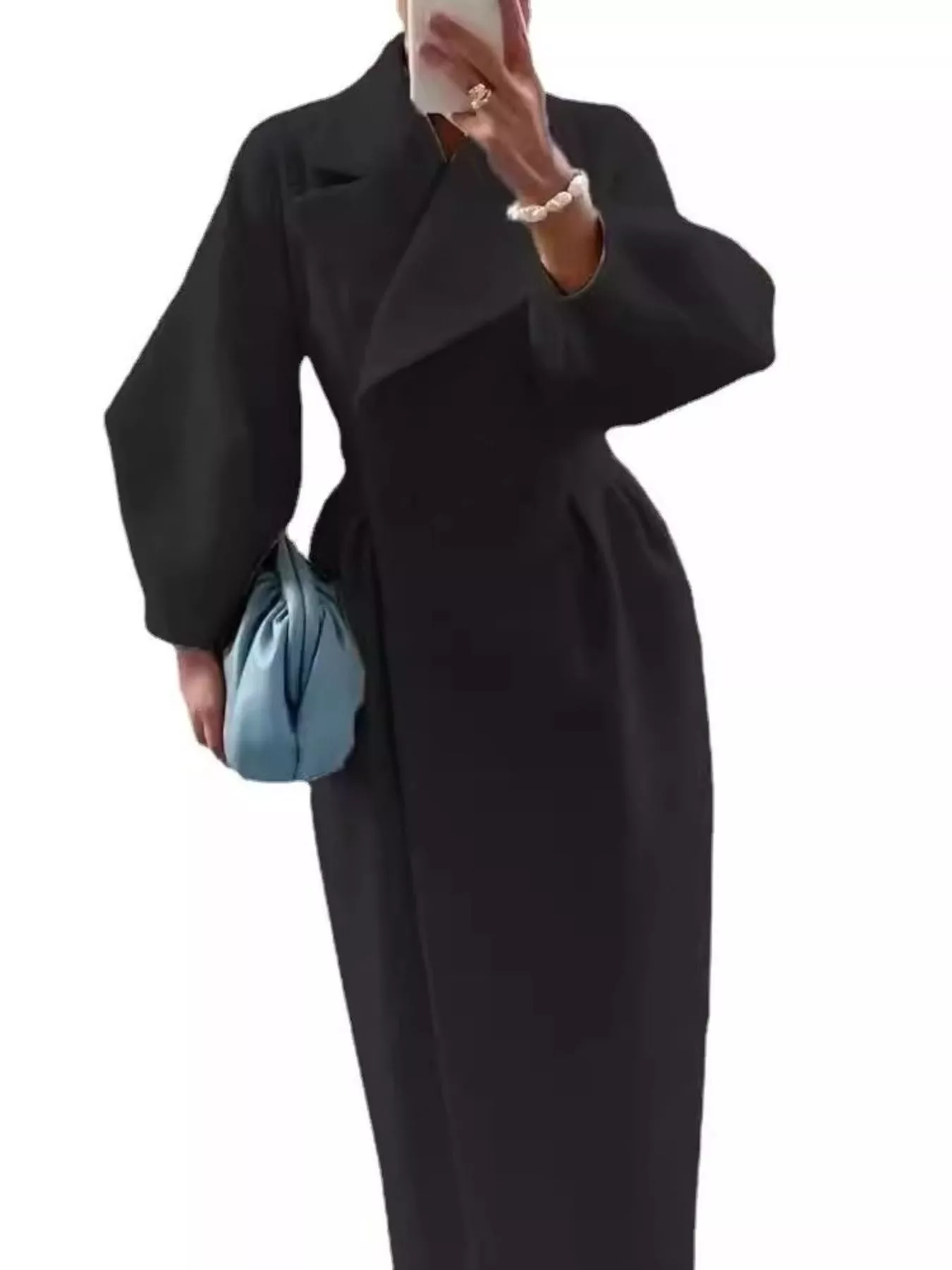 Double-Breasted Longline Coat - Image 15