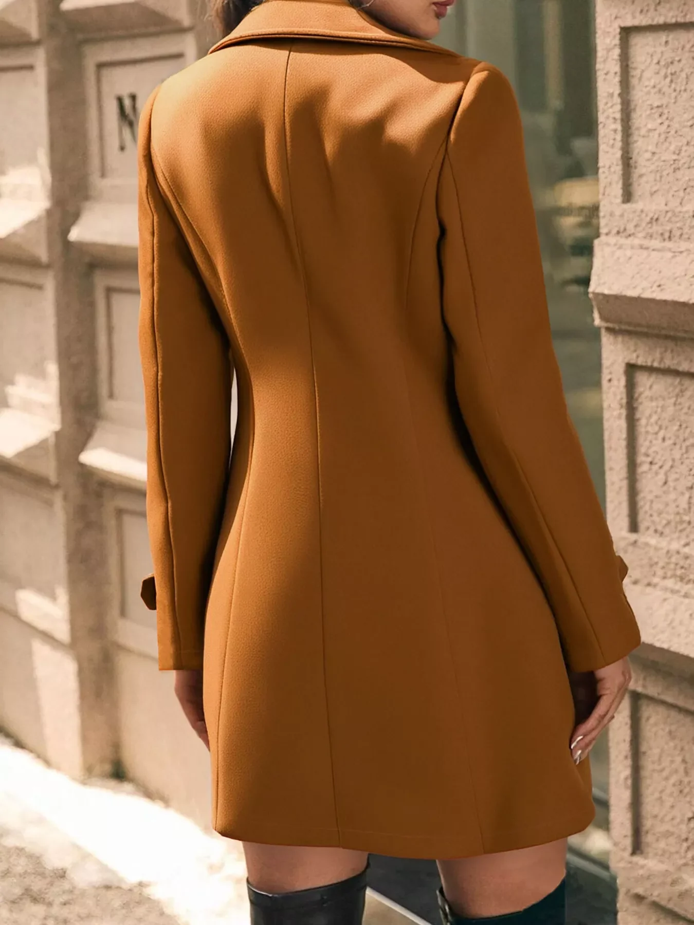 Double-Breasted Wool Blend Overcoat - Image 12
