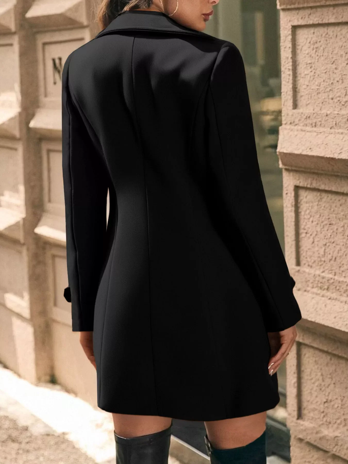 Double-Breasted Wool Blend Overcoat - Image 8