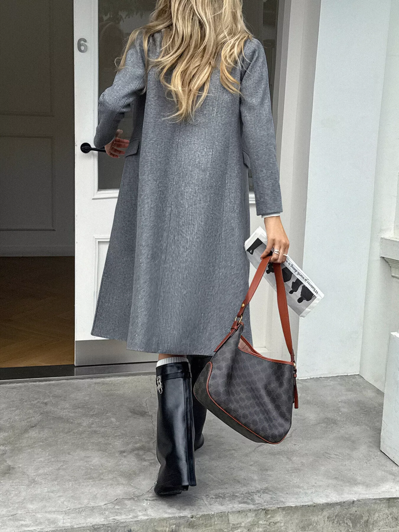 Double-Breasted Wool Blend Overcoat - Image 7