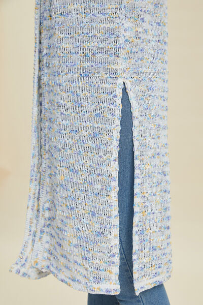 Double Take Full Size Open Front Longline Cardigan - Image 9
