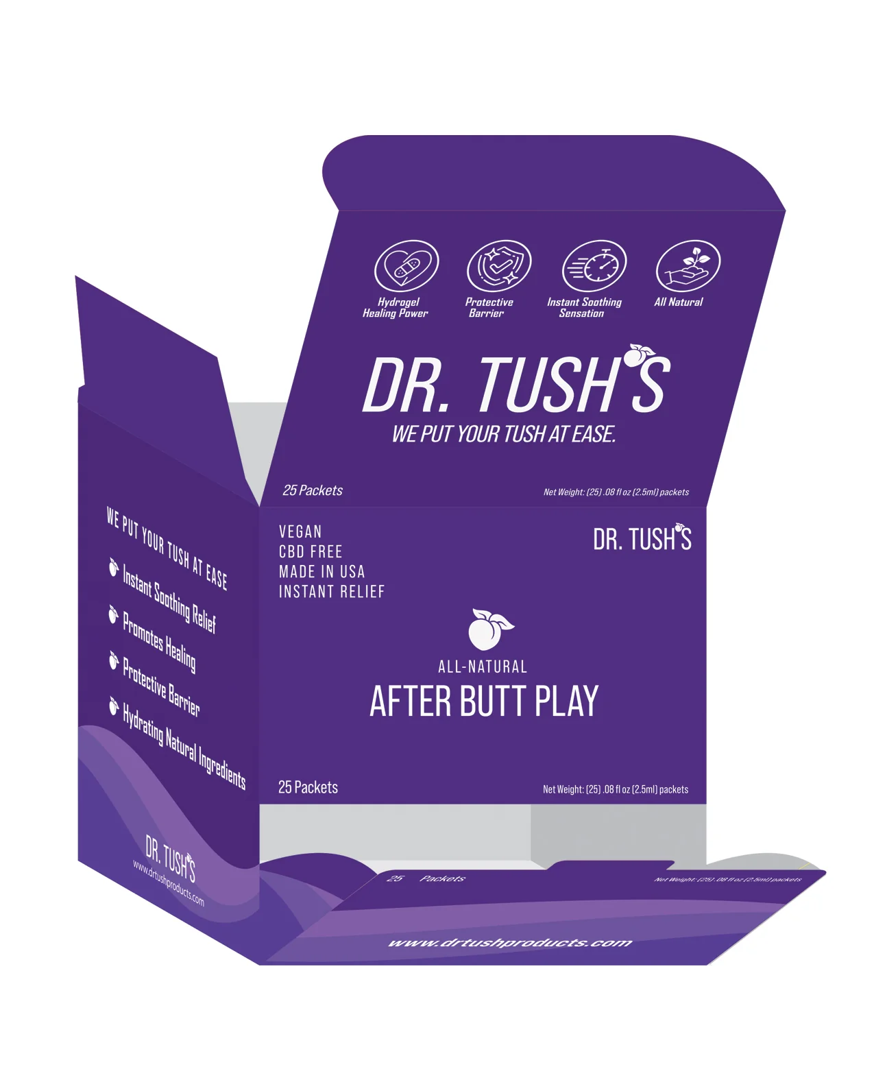 Dr. Tush's After Butt Play Gel Sachet Display - Box of 25 Sachets - Image 2