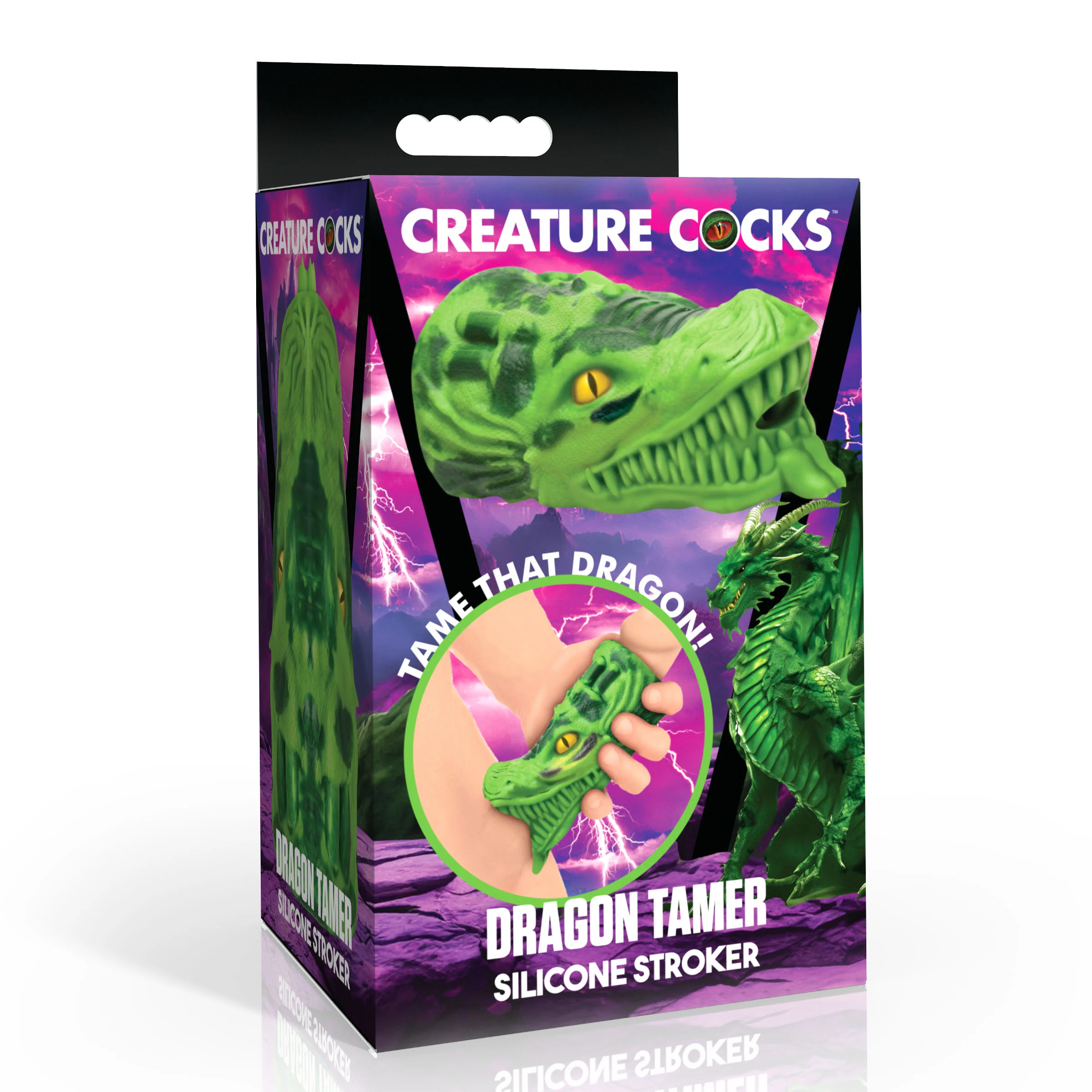 Dragon Tamer Silicone Stroker - Green - Image 4