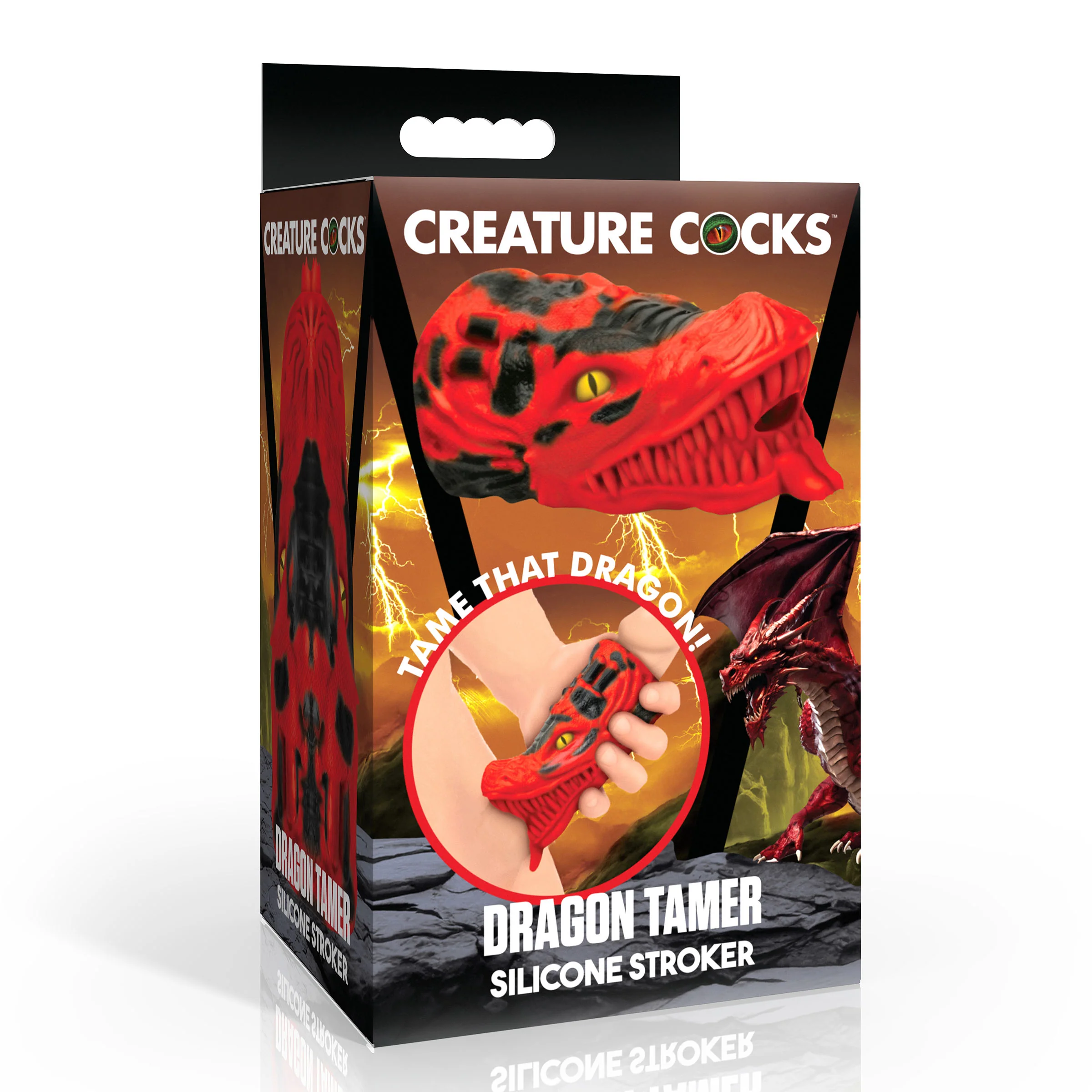 Dragon Tamer Silicone Stroker - Red - Image 5