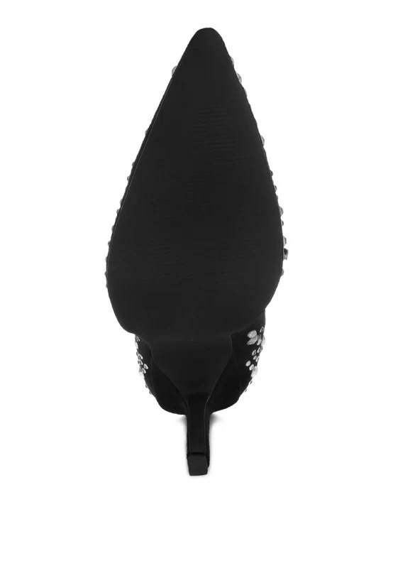 Dunari Diamante Embellished Microfiber Boots - Image 11