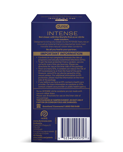 Durex Intense Nitrile Condoms - Pack of 10 - Image 3