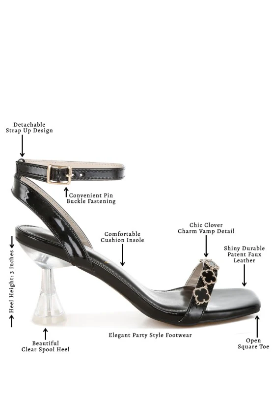 Ebina Charm Detail Spool Heels - Image 11