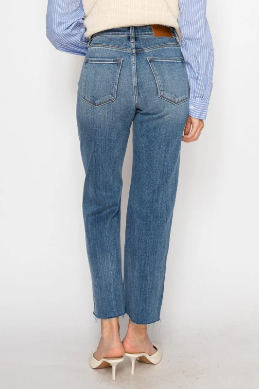 Eco Fabric High Rise Straight Leg Jeans - Image 5