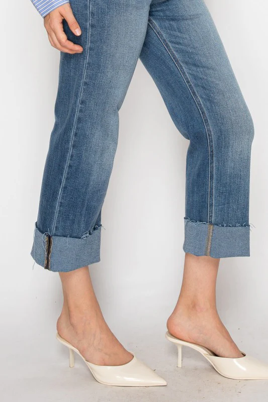 Eco Fabric High Rise Straight Leg Jeans - Image 7