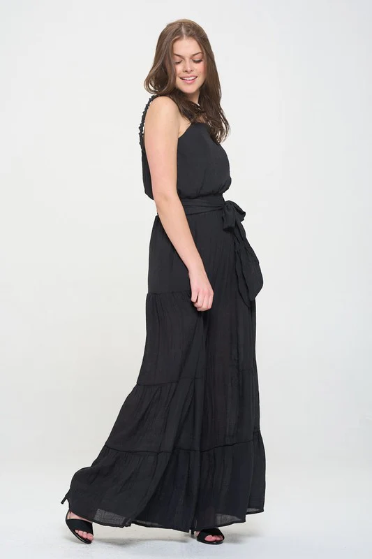 ELASTIC STRAP TIERED JUMPSUIT - Image 16